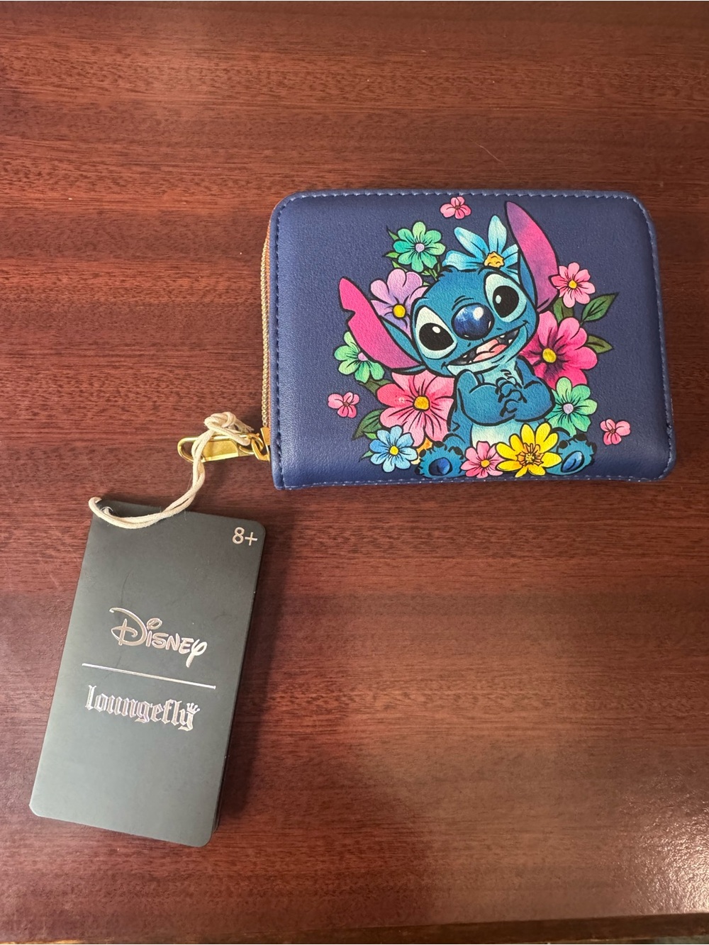 Loungefly Disney Stitch Flowers Mini Zipper Wallet